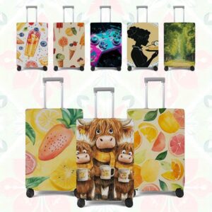 Artistic Printed Spandex Luggage Dust Covers