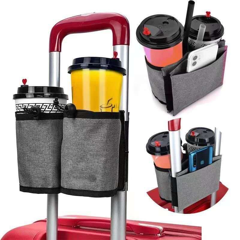 Dual Cup Holder Attachment for Luggage